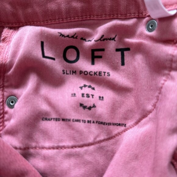 Made And Loved LOFT CORAL MODERN SKINNY MID RISE DENIM JEANS SIZE 28/6 Slim - Picture 10 of 10